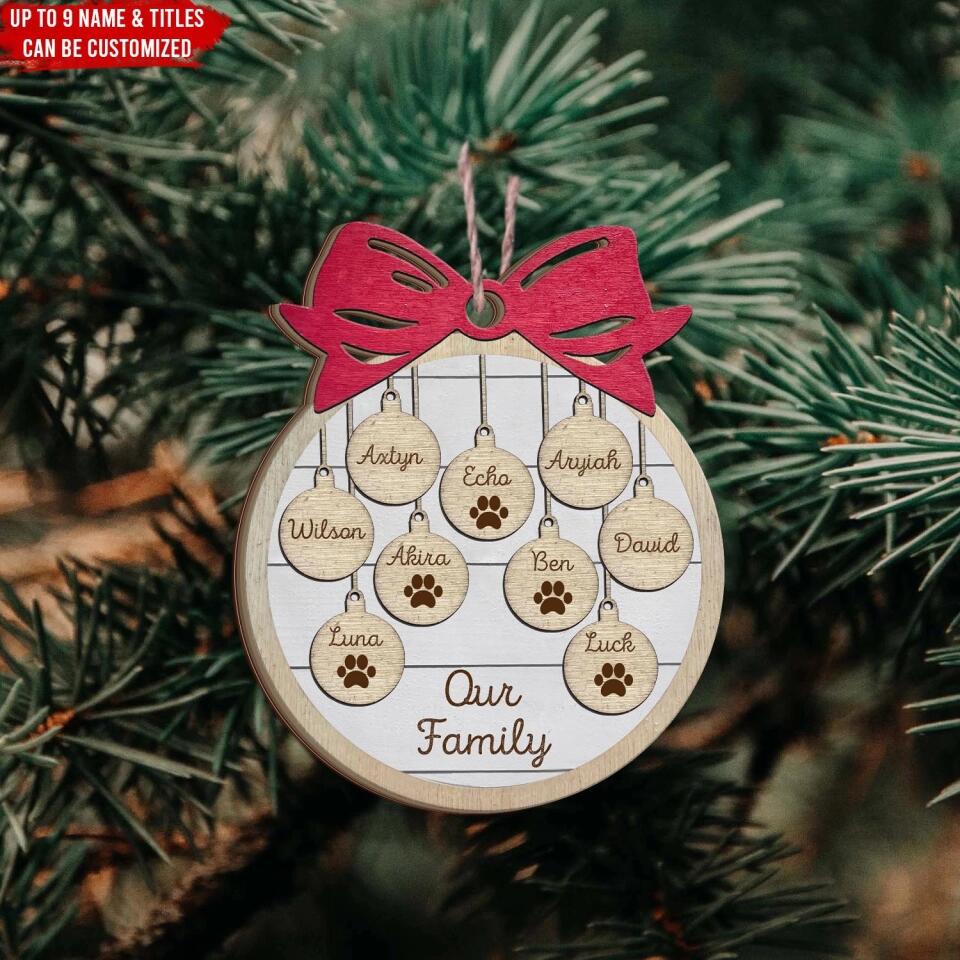 Family Christmas Ornament - Personalized Family and Pet Ornament/ Personalized Christmas Ornament/ Personalized Christmas- Christmas in July