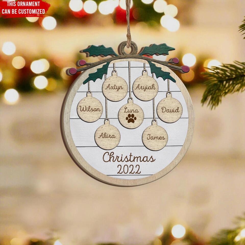 Family Christmas Ornament - Personalized Family and Pet Ornament/ Personalized Christmas Ornament/ Personalized Christmas- Christmas in July