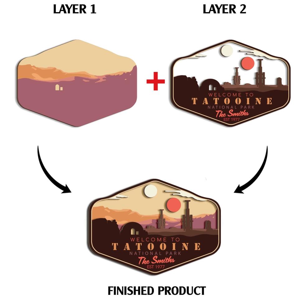 SW Door Sign, Welcome to SW, - Personalized Door Sign 2 Layer