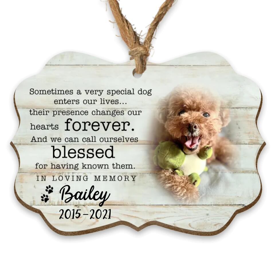 Sometimes A Very Special Dog Enters Our Lives- Personalized Dog Christmas Ornament