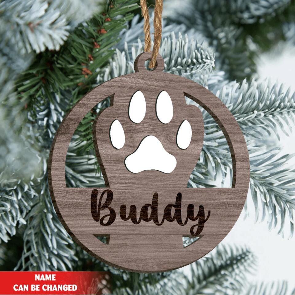 Personalized Christmas Paw Ornament - Personalized Ornament