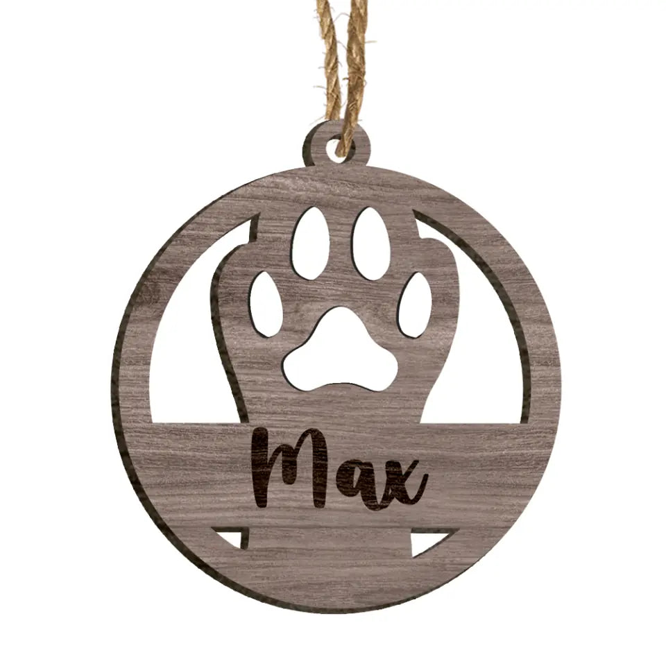 Personalized Christmas Paw Ornament - Personalized Ornament