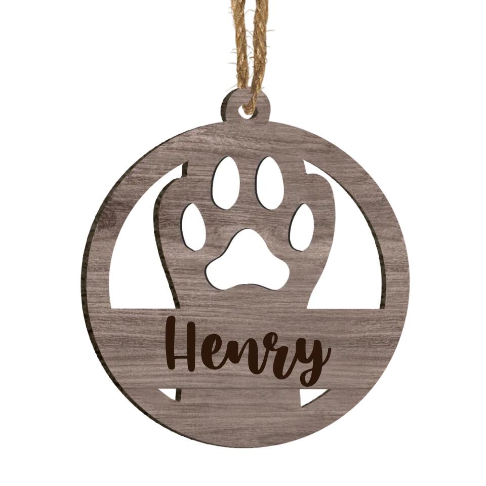 Personalized Christmas Paw Ornament - Personalized Ornament