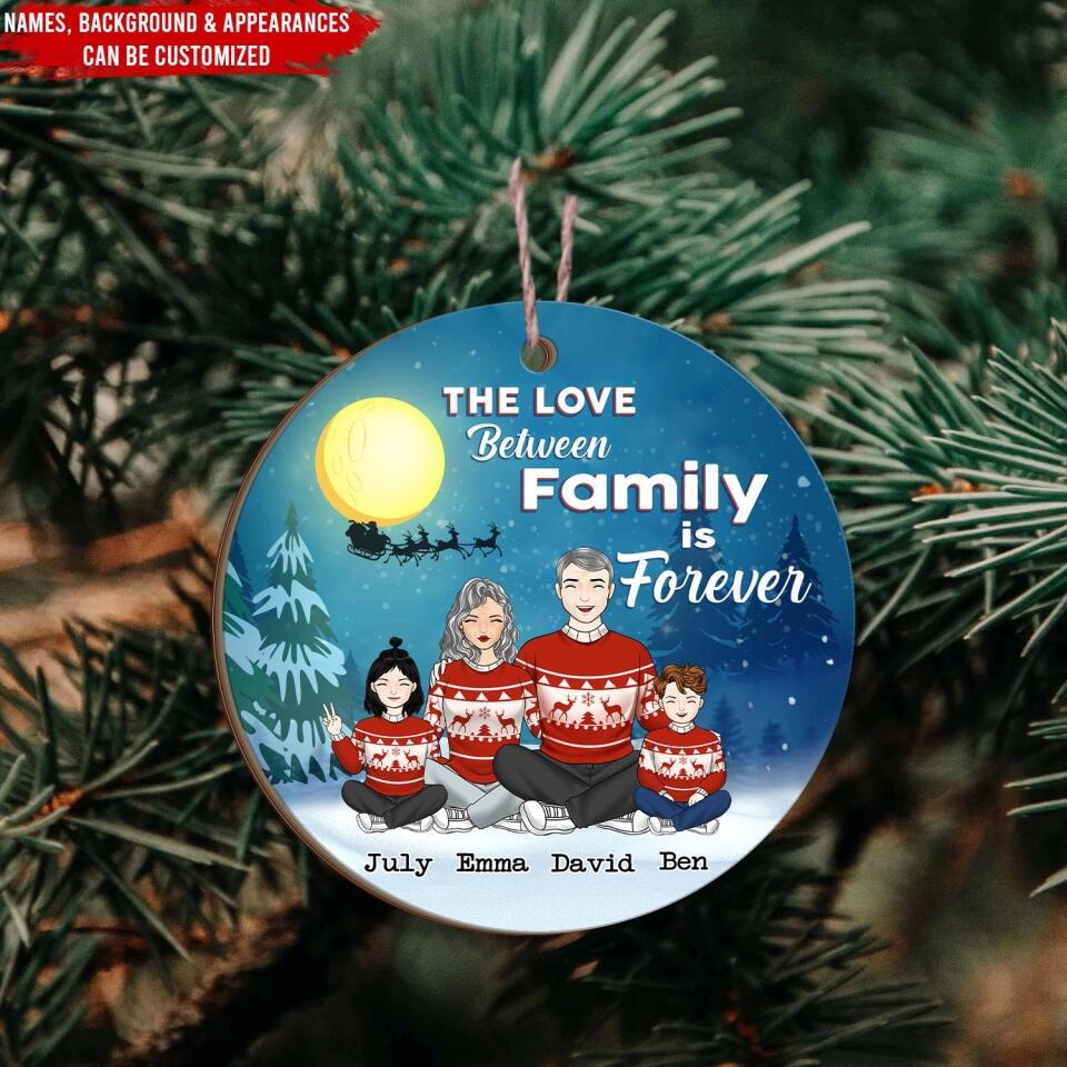Family Ornament, Couple Christmas Ornament, Fur Family Christmas Ornament, New Family Portrait Gift