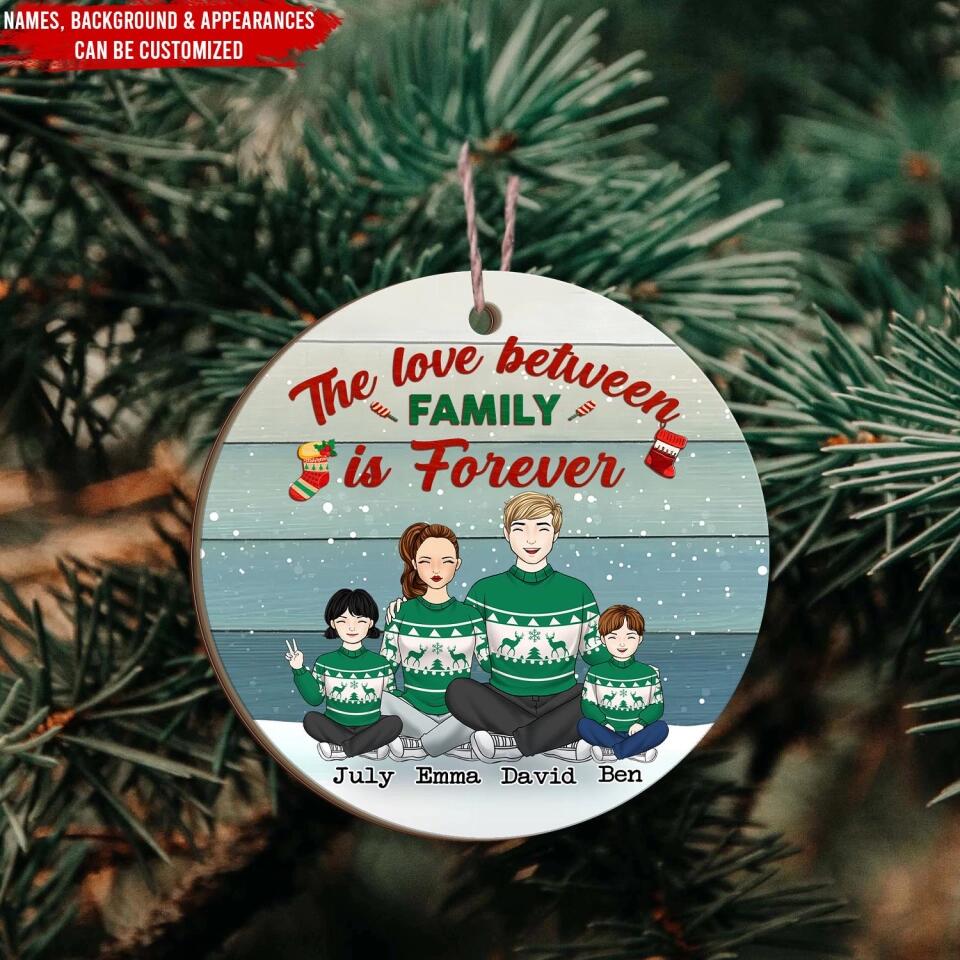 Family Ornament, Couple Christmas Ornament, Fur Family Christmas Ornament, New Family Portrait Gift