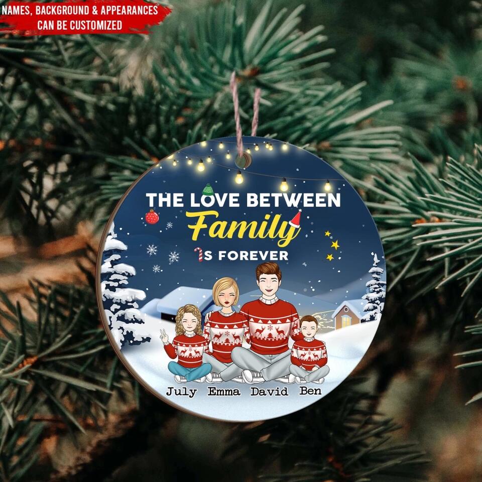 Family Ornament, Couple Christmas Ornament, Fur Family Christmas Ornament, New Family Portrait Gift