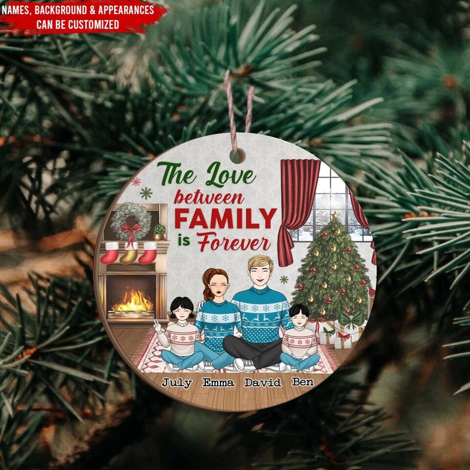 Family Ornament, Couple Christmas Ornament, Fur Family Christmas Ornament, New Family Portrait Gift