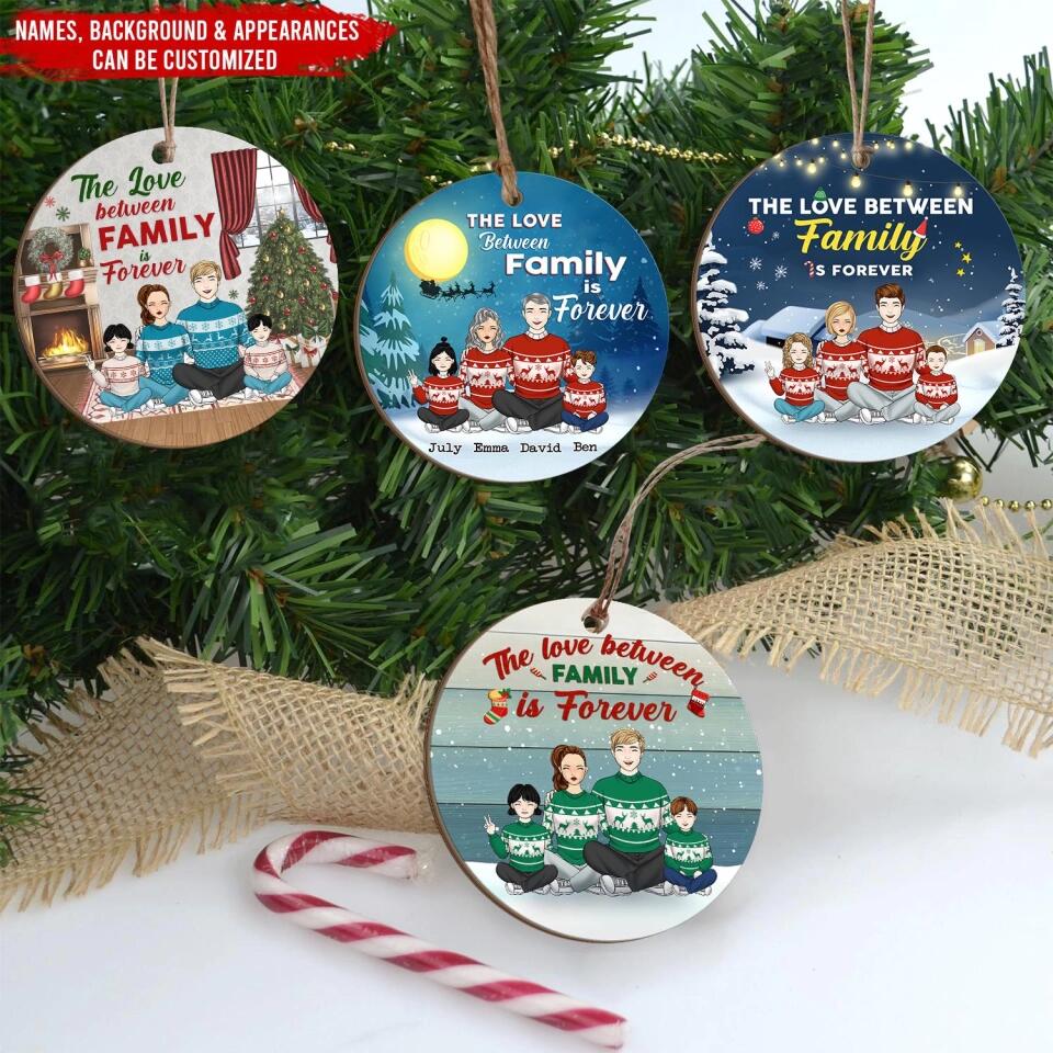 Family Ornament, Couple Christmas Ornament, Fur Family Christmas Ornament, New Family Portrait Gift