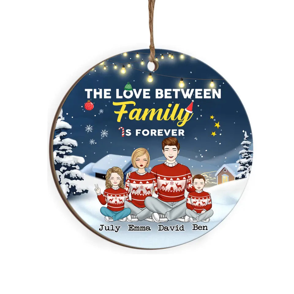 Family Ornament, Couple Christmas Ornament, Fur Family Christmas Ornament, New Family Portrait Gift