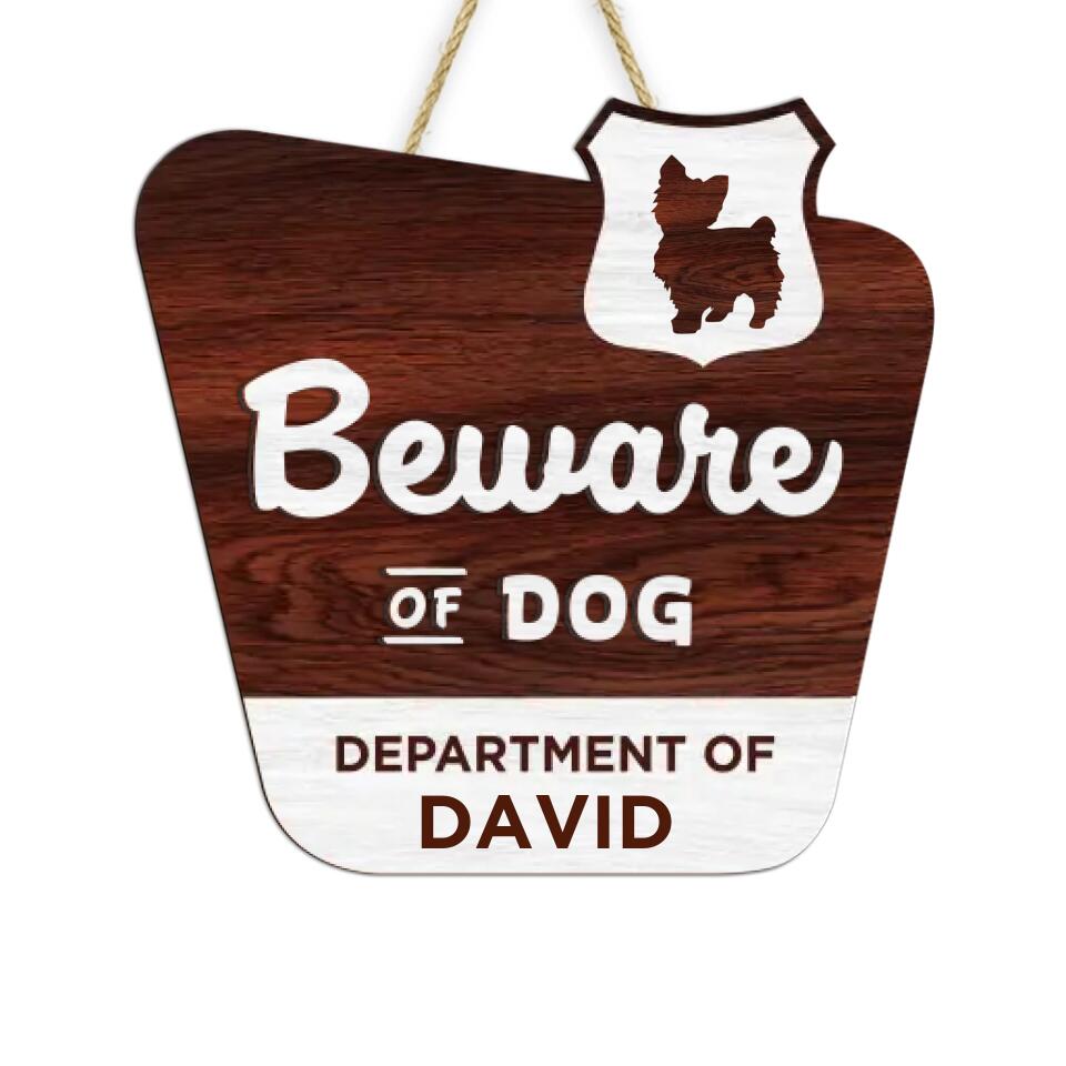 Personalized Beware Of Dog Sign - Personalized 2 Layer Sign