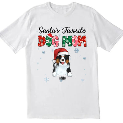 Santa's Favorite Dog Mom Shirt - Personalized Shirt