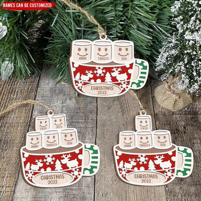 Hot Cocoa Marshmallow - Personalized Christmas Ornament