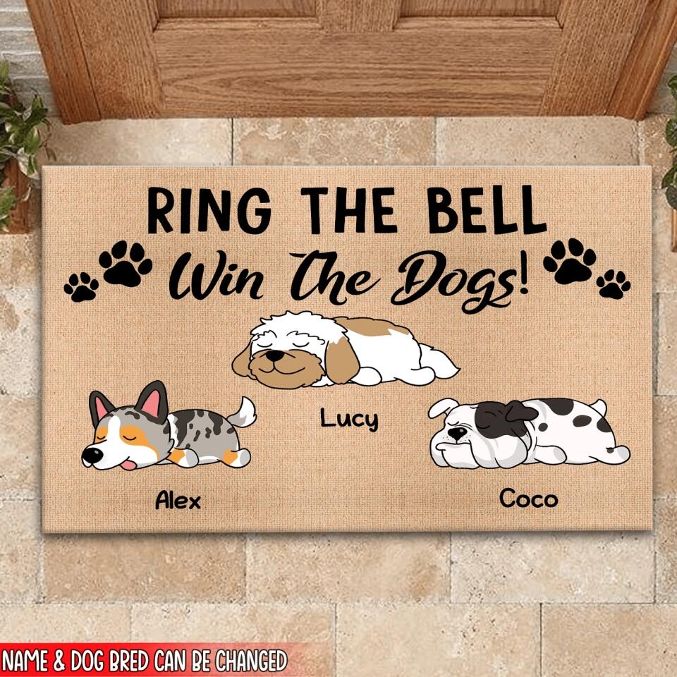 Ring The Bell, Win A Dog - Personalized Doormat, Custom Welcome Doormat