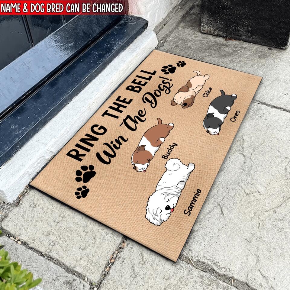Ring The Bell, Win A Dog - Personalized Doormat, Custom Welcome Doormat