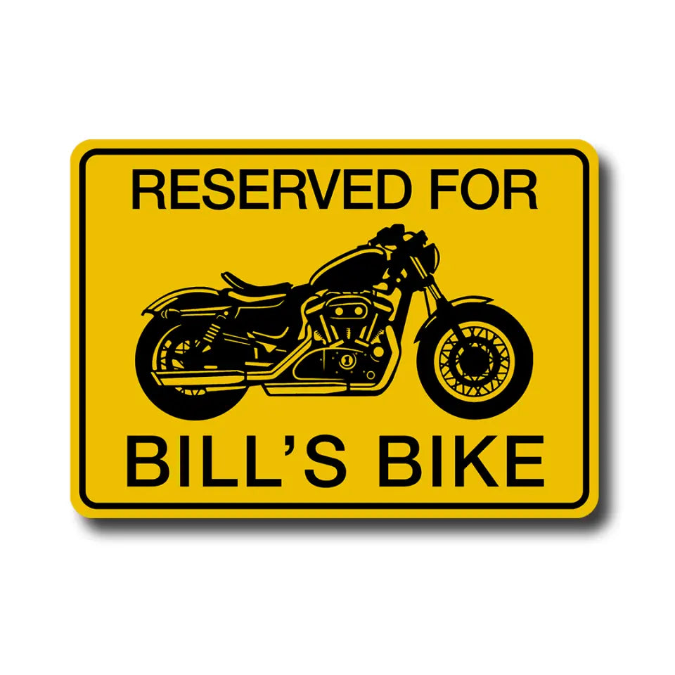 Personalized Reserved For Motorcycle - Personalized Metal Sign