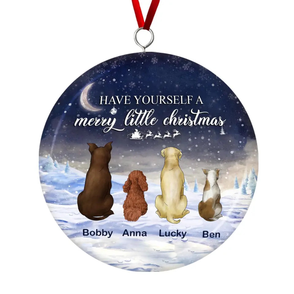 Have Yourself A Merry Little Christmas - Personalized 3D Metal Ornament, Two-Sided Printed