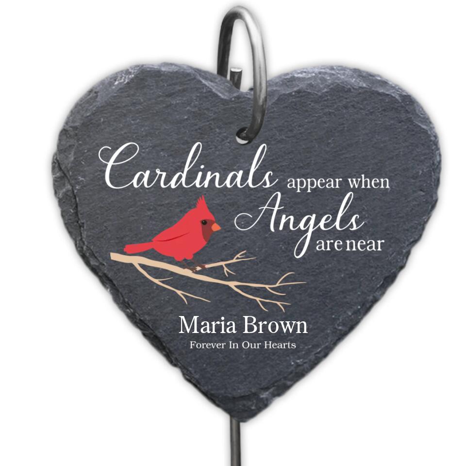 Cardinals Appear When Memorial - Personalized Garden Stone