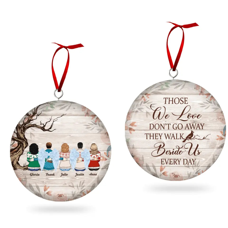 I Am Always With You Christmas Gift For Family With Lost Ones - Personalized 3D Metal Ornament, Two-Sided Printed