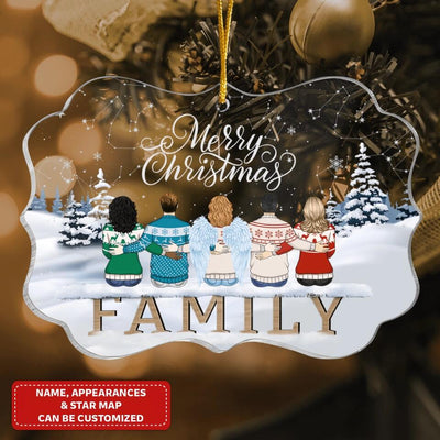 Merry Christmas Family 2022 - Personalized Acrylic Ornament, Gift For Family