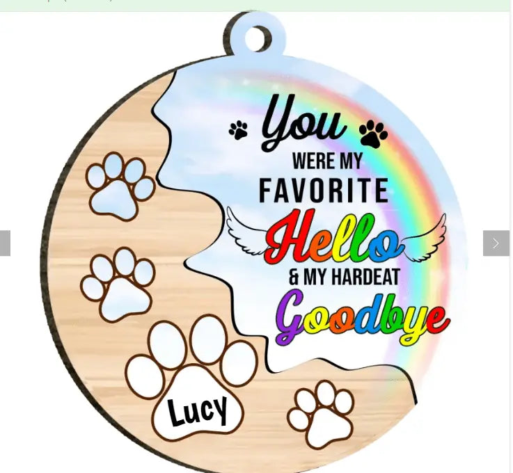 You Were My Favorite Hello & My Hardest Goodbye - Personalized Ornament