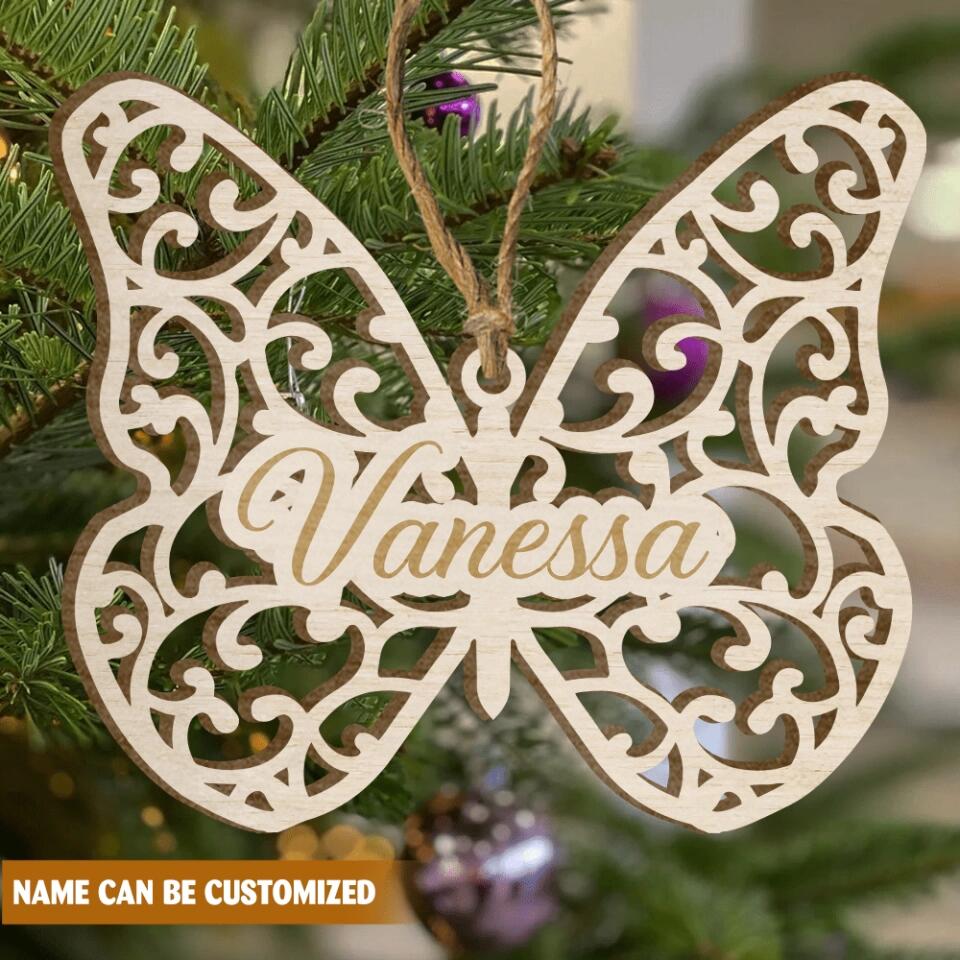 Christmas Remembrance Butterfly - Personalized Ornaments