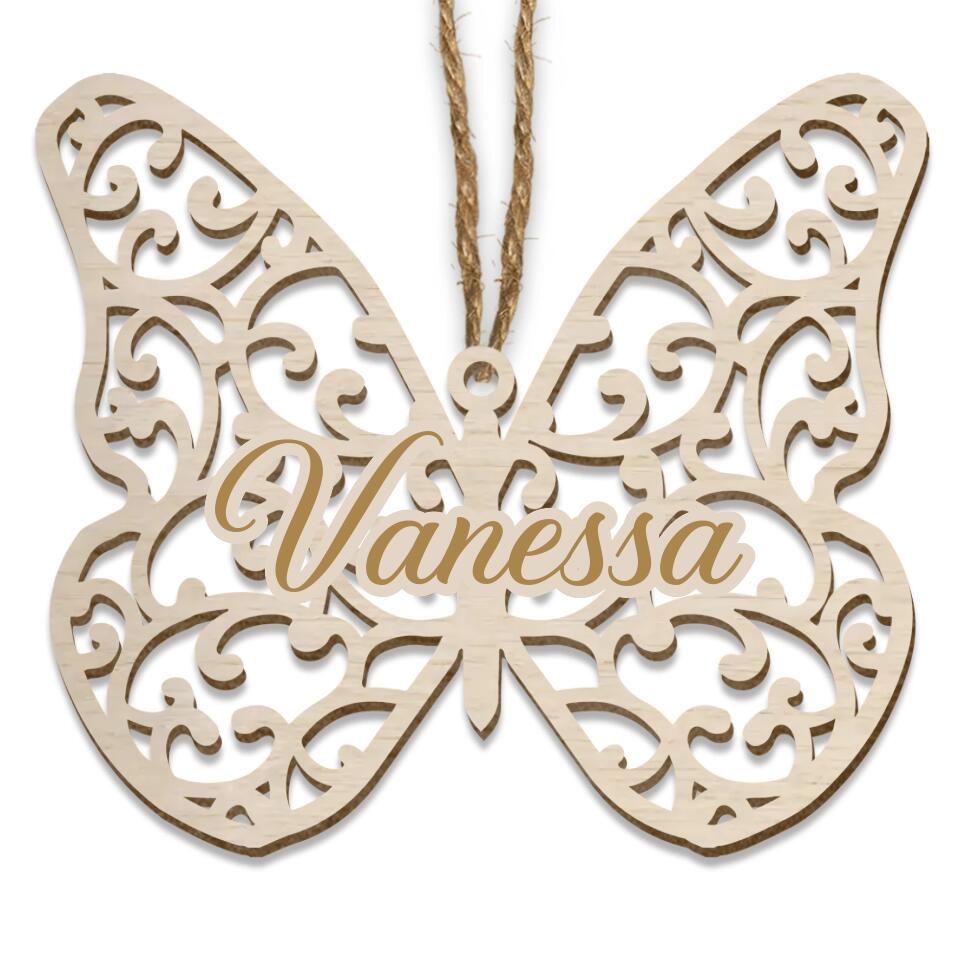 Christmas Remembrance Butterfly - Personalized Ornaments