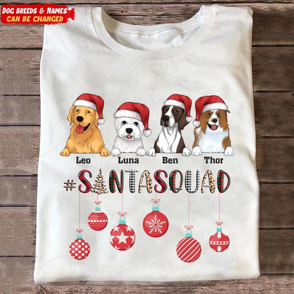 Christmas Dog Santa Squad - Personalized Shirt