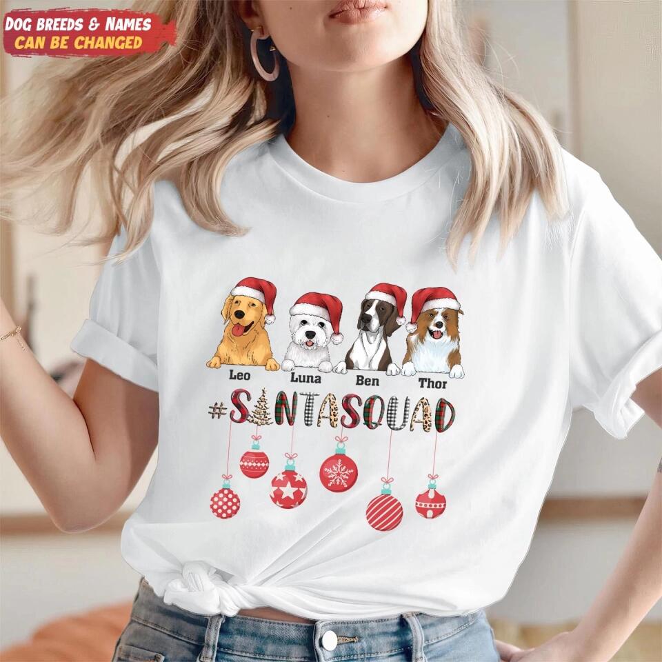 Christmas Dog Santa Squad - Personalized Shirt