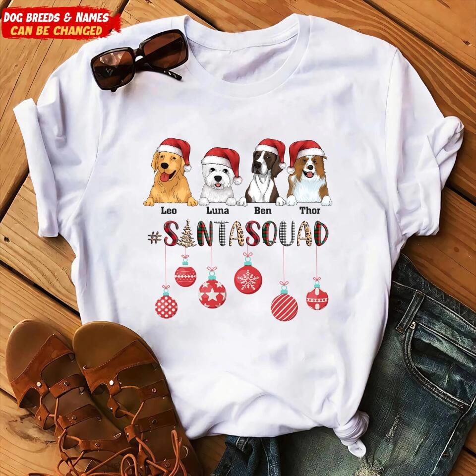 Christmas Dog Santa Squad - Personalized Shirt