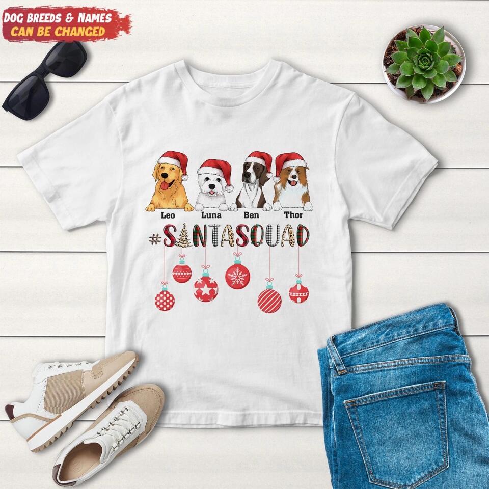 Christmas Dog Santa Squad - Personalized Shirt