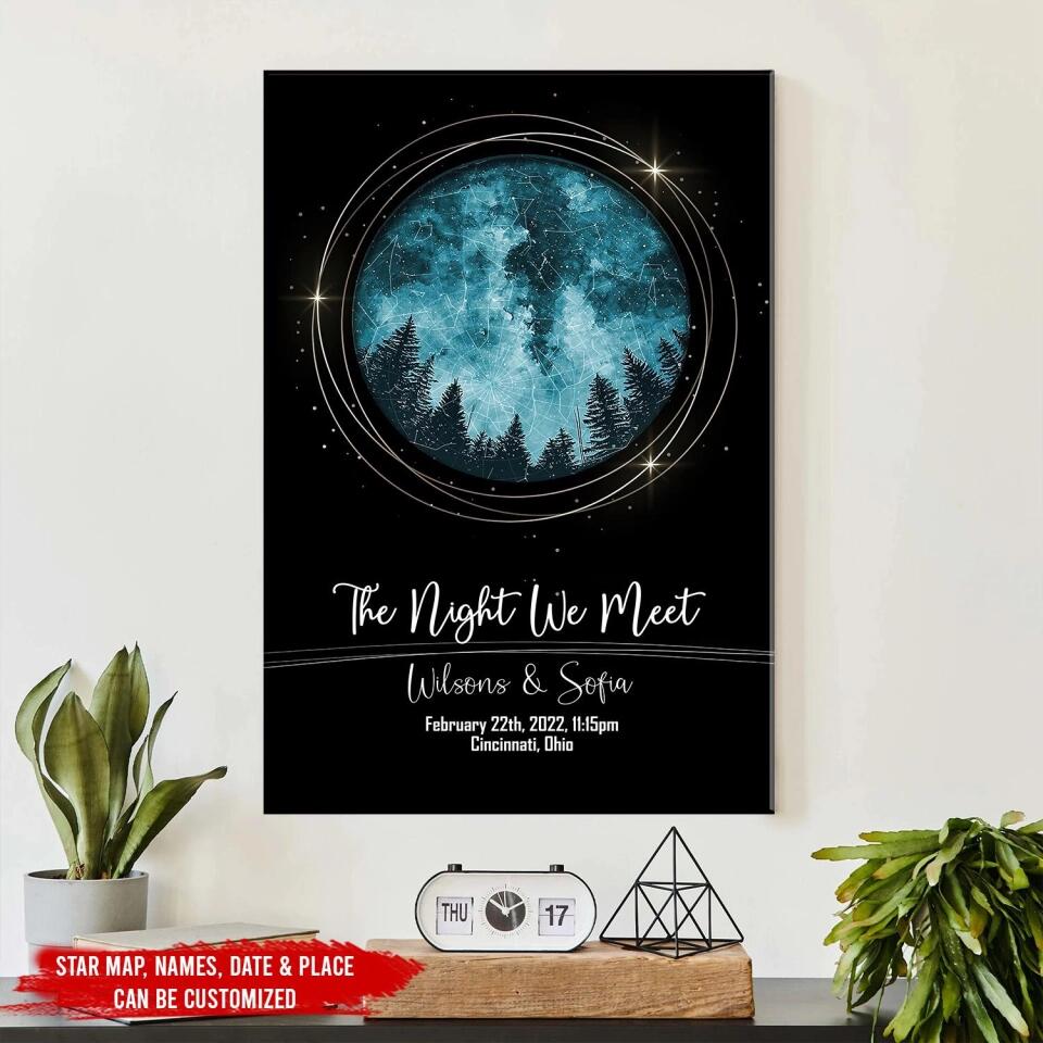 STAR MAP by Date Wedding Anniversary gift for husband wife, Custom Night Sky Print - Personalized Poster