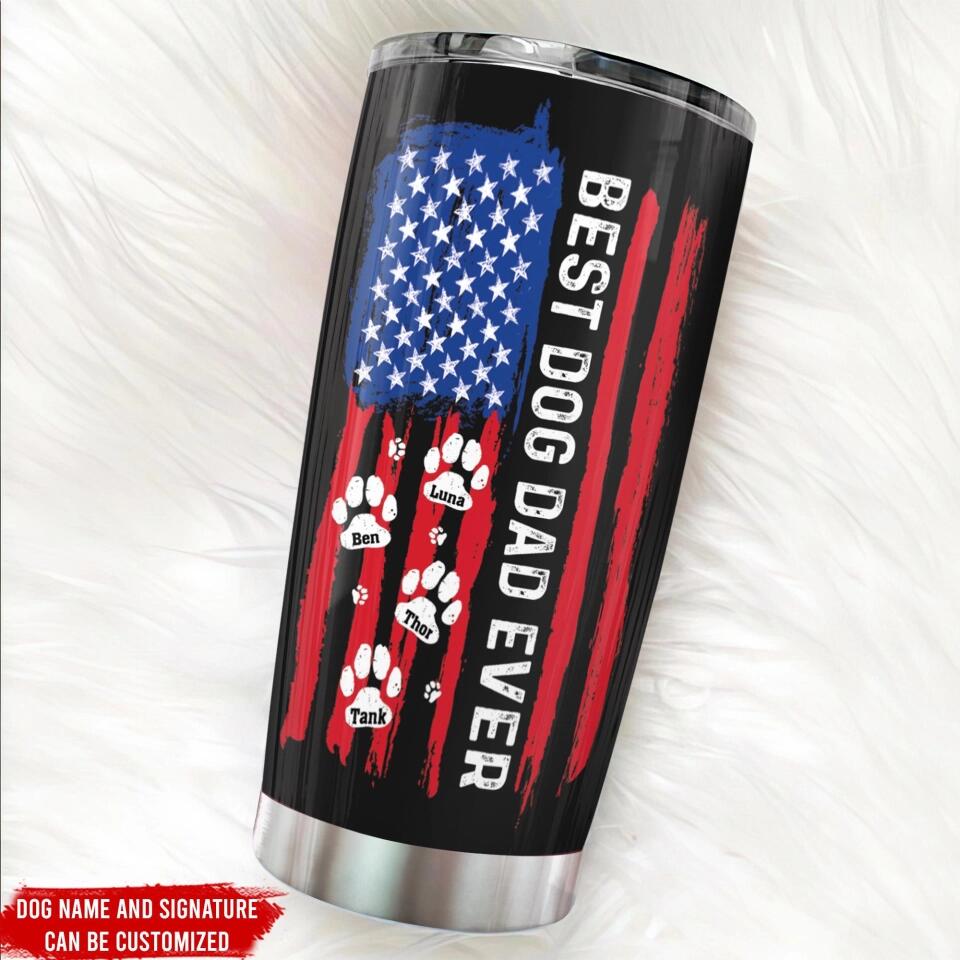 Best Dog Dad Ever - Personalized Tumbler