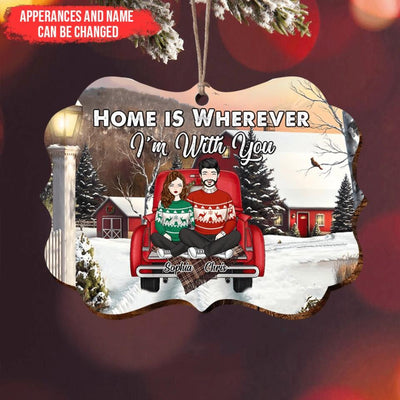 Home is Wherever I'm With You - Personalized Ornament