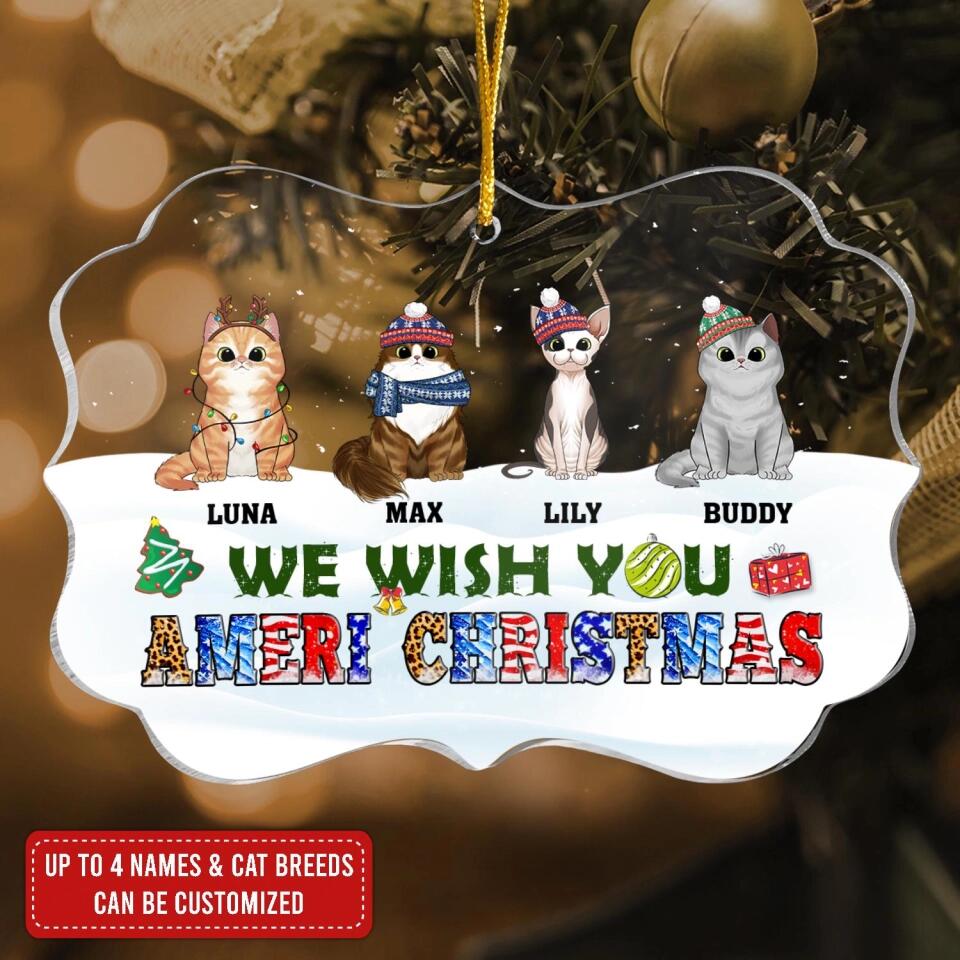 We Wish You Ameri Christmas - Personalized Acrylic Ornament
