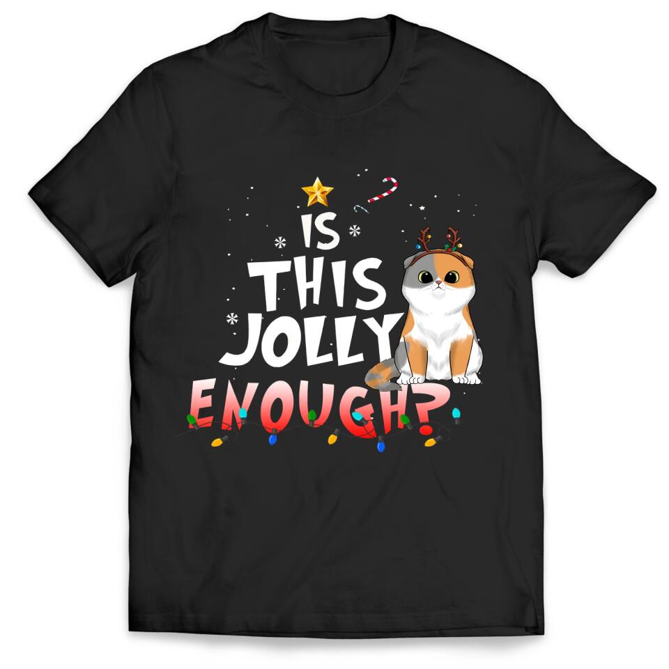 Cat Christmas Is This Jolly Enough - Personalized Shirt