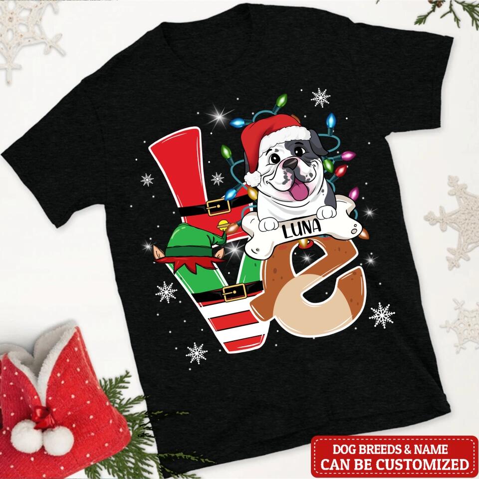 Love Christmas Dog - Personalized Christmas Shirt