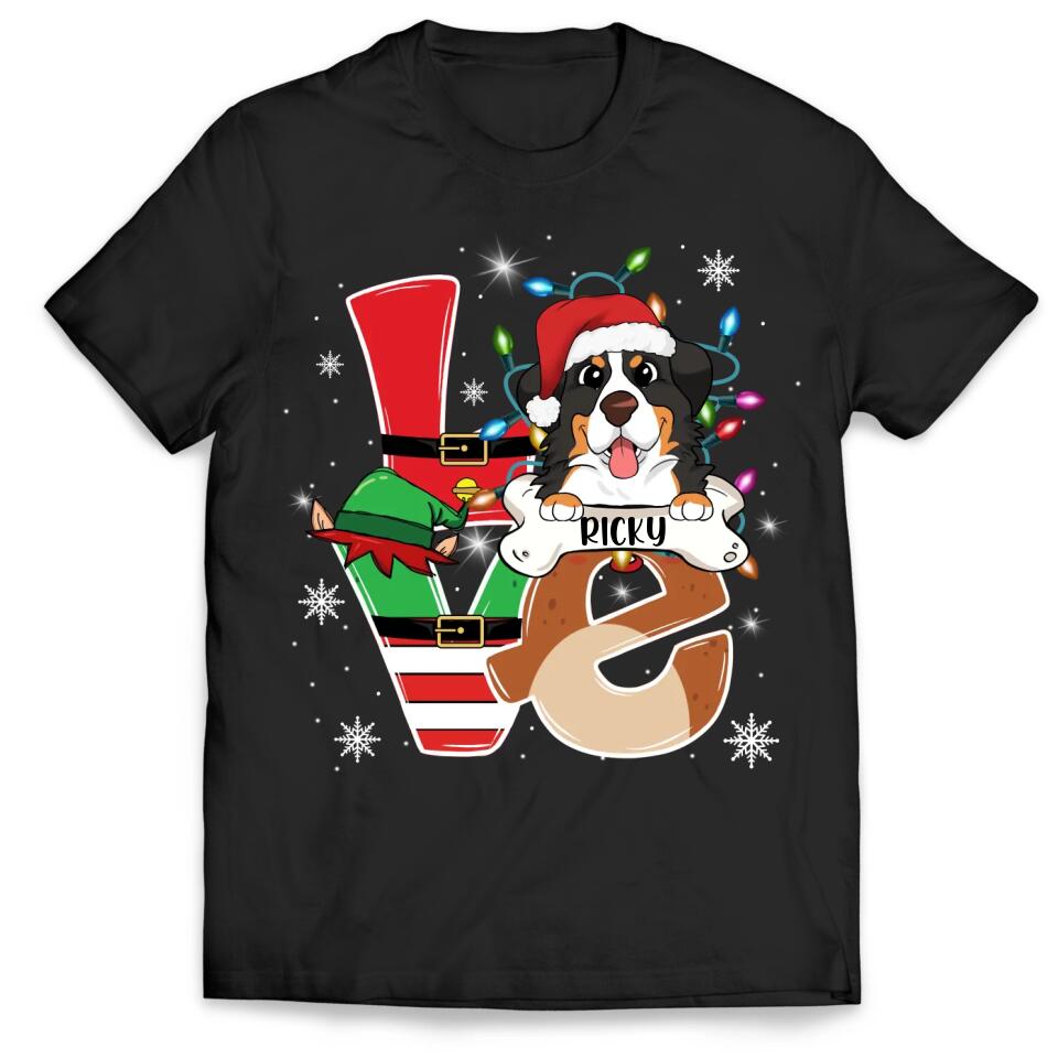 Love Christmas Dog - Personalized Christmas Shirt