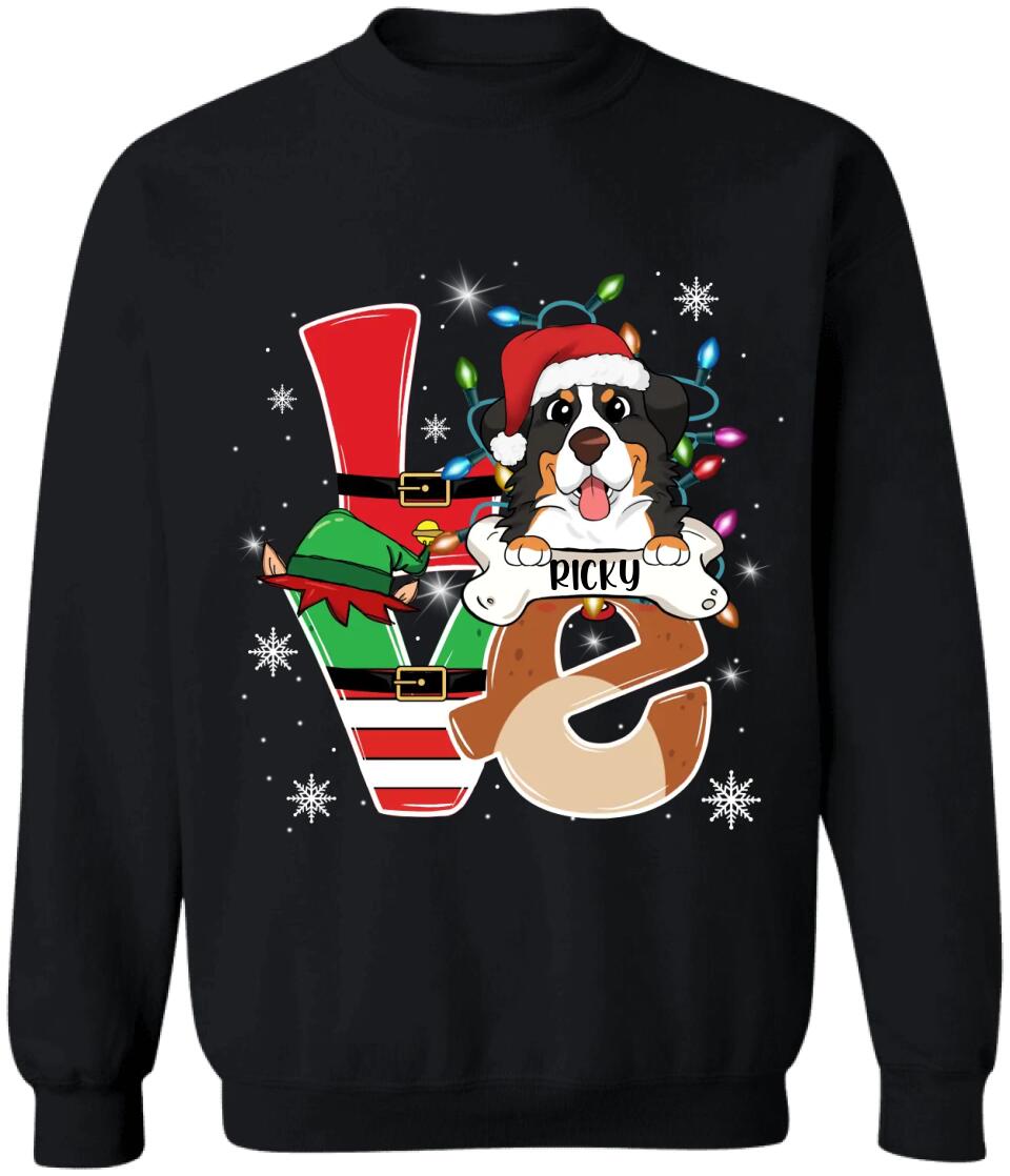 Love Christmas Dog - Personalized Christmas Shirt