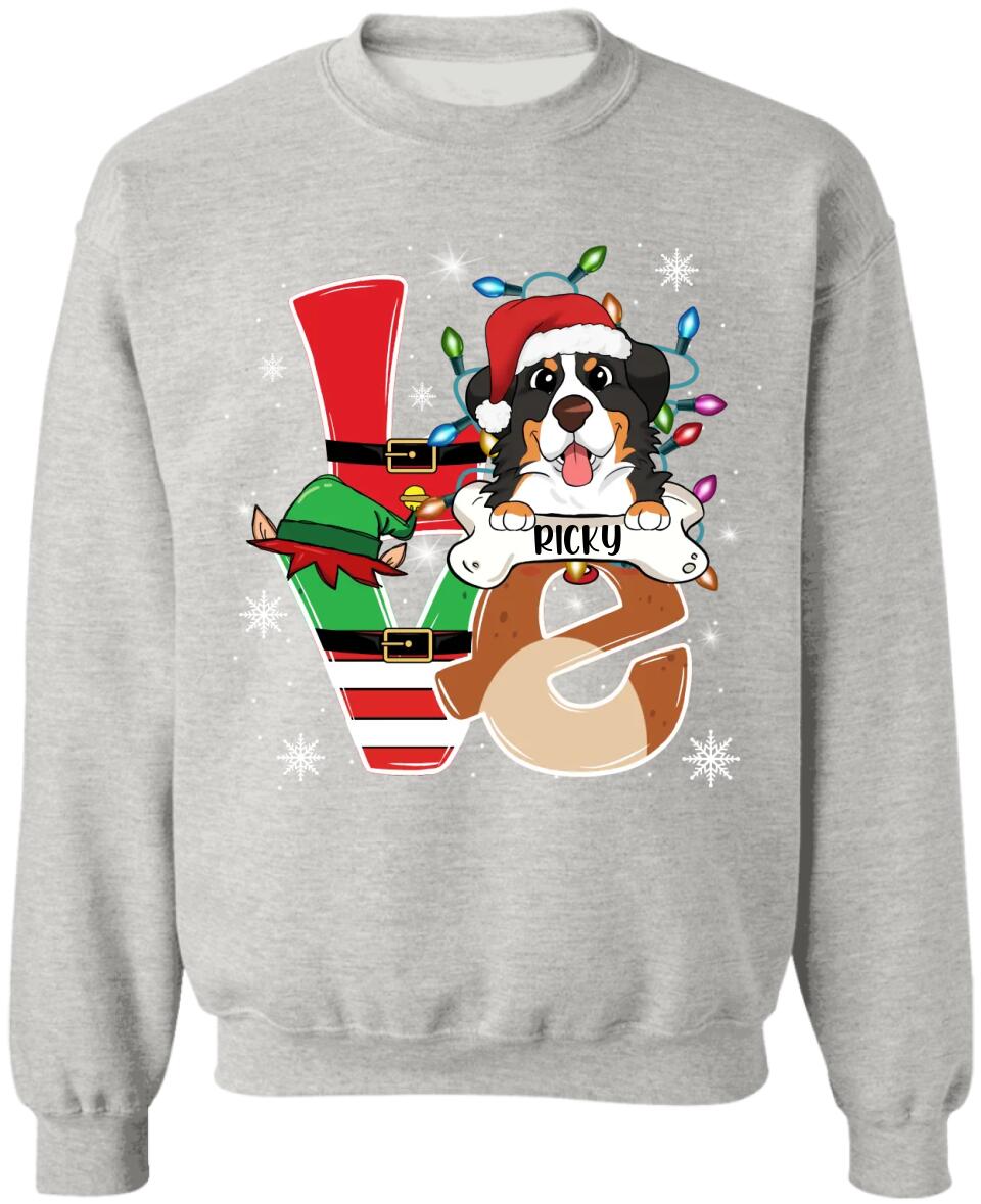 Love Christmas Dog - Personalized Christmas Shirt