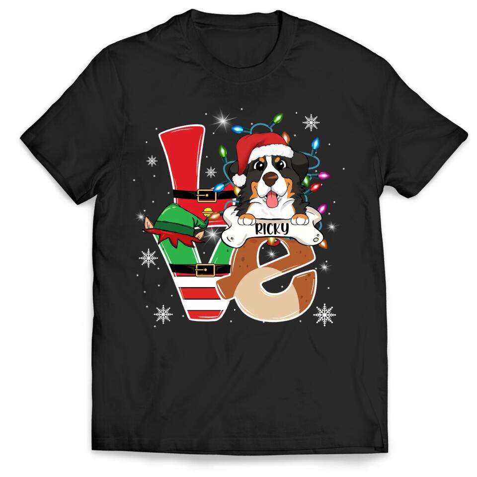 Love Christmas Dog - Personalized Christmas Shirt