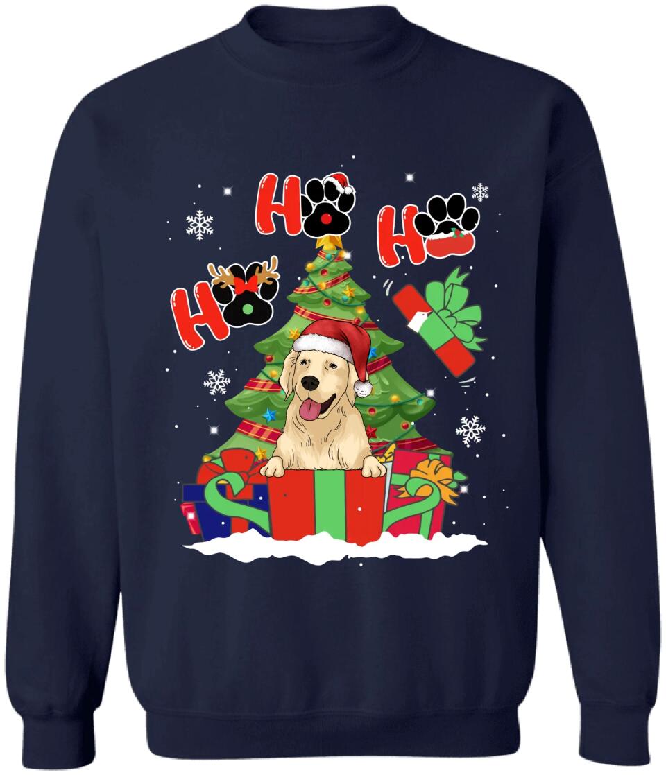 Dog Christmas Ho Ho Ho - Personalized Shirt