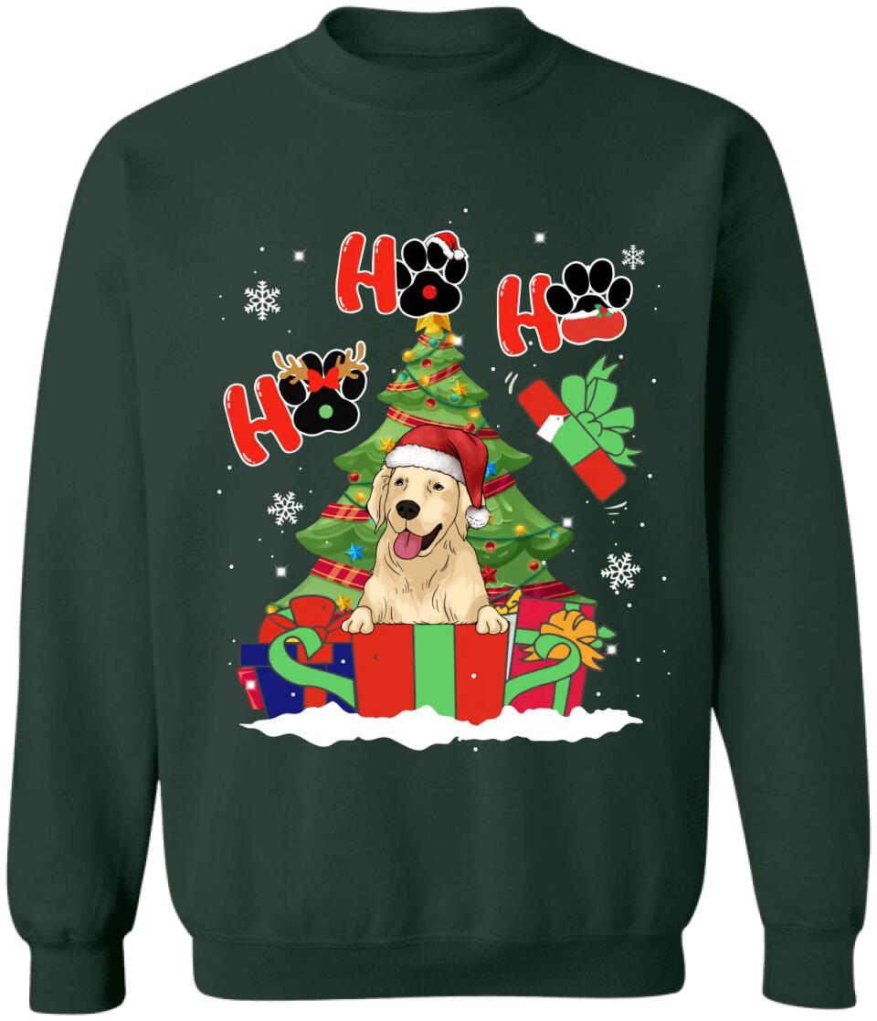 Dog Christmas Ho Ho Ho - Personalized Shirt