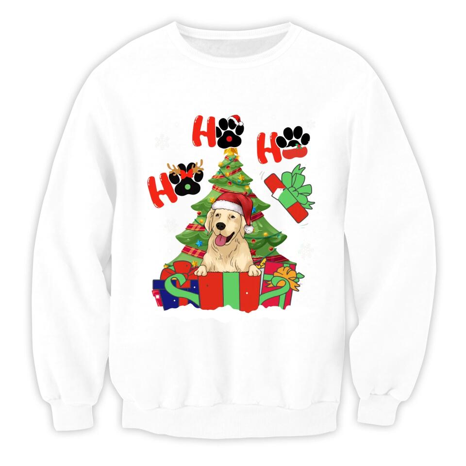 Dog Christmas Ho Ho Ho - Personalized Shirt