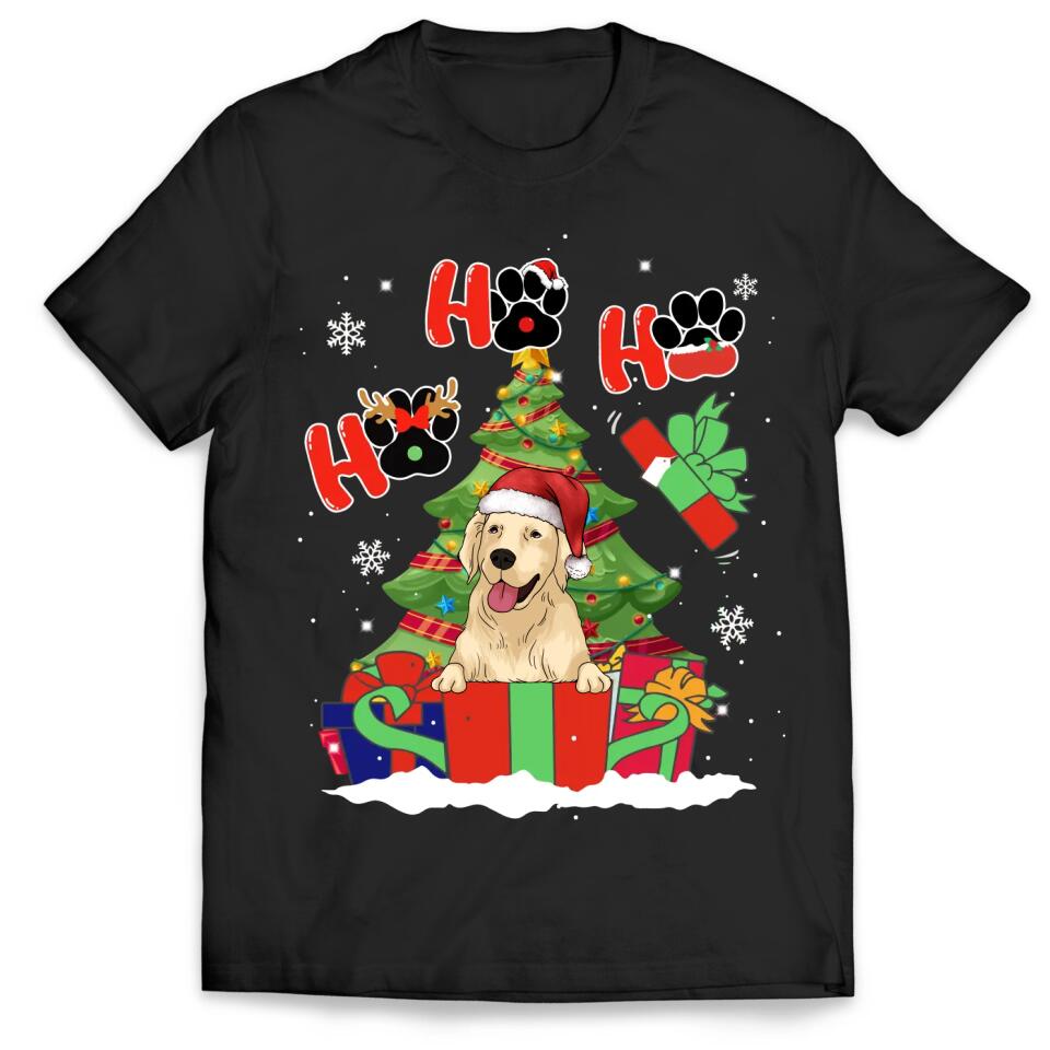 Dog Christmas Ho Ho Ho - Personalized Shirt