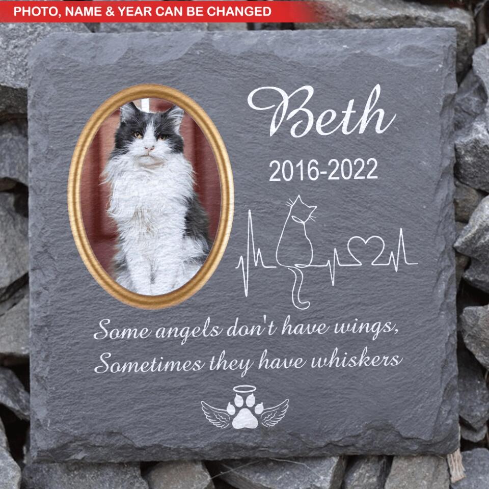 Some Angels Don't have Wings, Cat Memorial - Personalized Memorial Stone