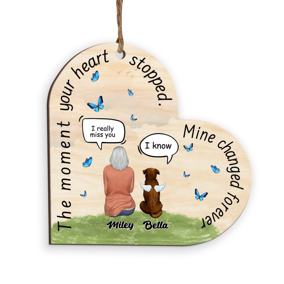 The Moment your heart stopped. Mine changed forever - Personalized Ornament