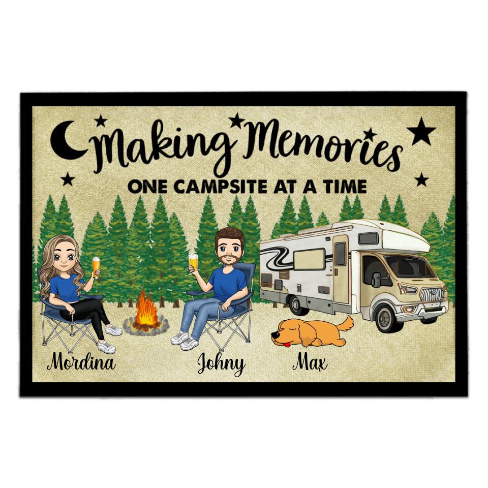 Making Memories One Campsite At A Time - Personalize Camping Doormat, Gift For Camper