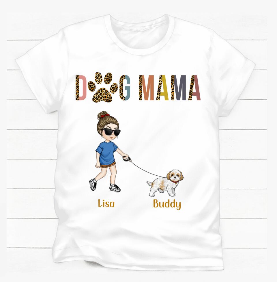 Dog Mom - Personalized T-shirt, Dog Mama Shirt, Gift For Dog Mom