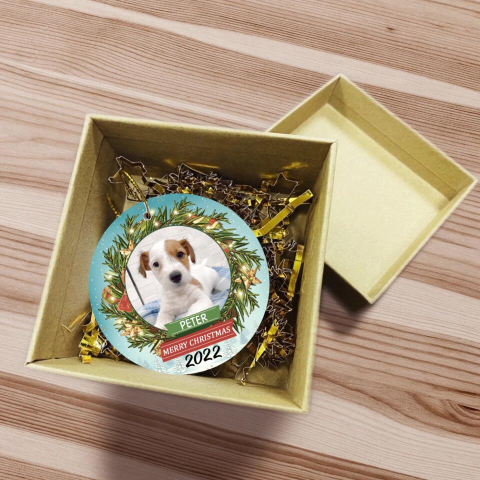 Custom Photo Gift For Pets - Personalized Round Ornament