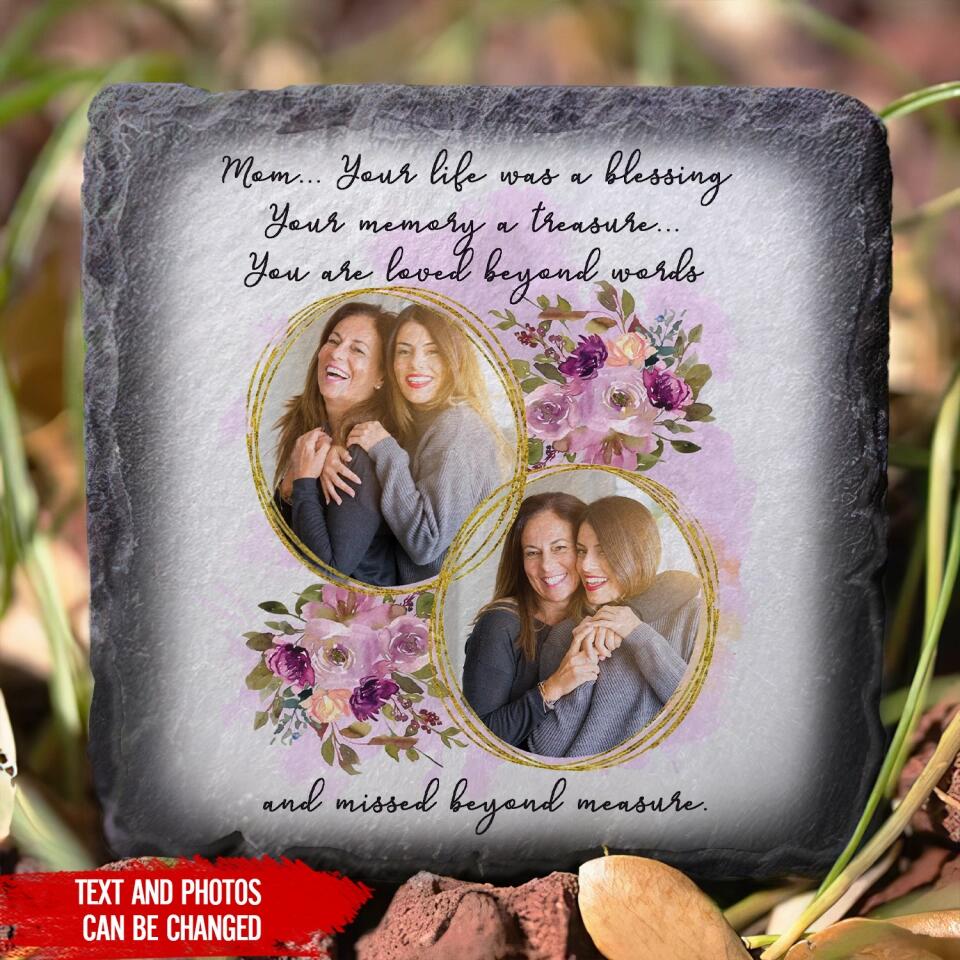 Memorial Your Life Was A Blessing - Personalized Memorial Stone